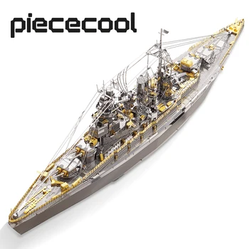 Piececool 3D Metāla Puzzle Modeļu Veidošanas Komplekti - Nagato Klases Battleship Jigsaw Rotaļlietas ,Ziemassvētku un Dzimšanas dienas Dāvanas Pieaugušajiem Bērniem